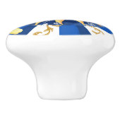 シチリアの太陽、マジョリカ、レモン、 セラミックノブ (側面)