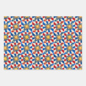 シチリアの太陽、マジョリカ、レモン、 ラッピングペーパーシート (正面3)