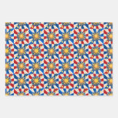 シチリアの太陽、マジョリカ、レモン、 ラッピングペーパーシート (正面2)