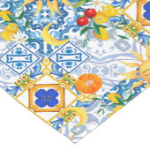 シチリアの太陽、レモン、マジョリカ、 ショートテーブルランナー (コーナー)