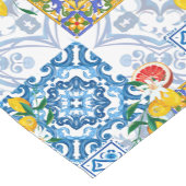 シチリアの太陽、レモン、マジョリカ、 ショートテーブルランナー (コーナー)