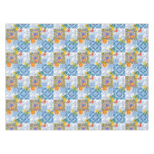 シチリアの太陽、レモン、マジョリカ、 テーブルクロス (正面(横))