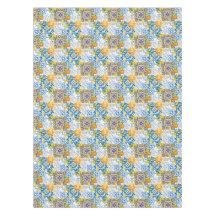 シチリアの太陽，レモン，マジョリカ，テーブルランナー