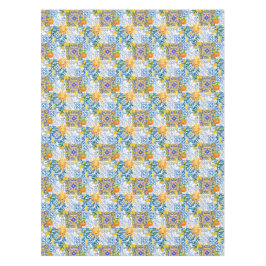 シチリアの太陽，レモン，マジョリカ，テーブルランナー テーブルクロス