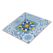 シチリアの太陽、レモン、モザイク、マジョリカ、 タイル (側面)