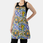 シチリアの太陽、レモン、地中海のタイル、 エプロン (インサイチュ)