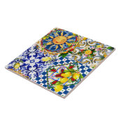 シチリアの太陽、レモン、地中海のタイル、 タイル (側面)