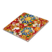 シチリアの太陽、半月、夏、マジョリカ、レモン、 タイル (側面)