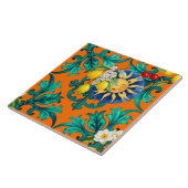 シチリアの太陽，夏，レモン，モザイク，青， タイル (側面)