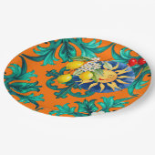 シチリアの太陽，夏，レモン，モザイク，青， ペーパープレート (アングル)