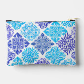 シチリアの柑橘類フローラ地中海のアズレホのタイル アクセサリーポーチ (裏面)