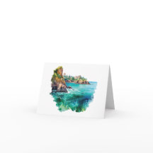 シチリアの水色 – シーサイドノートカード