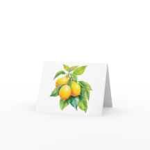 シチリアの水色 – レモンのノートカード