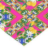 シチリアの瓦，モザイク，バロック， ショートテーブルランナー (コーナー)