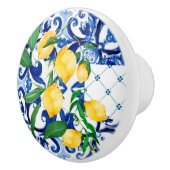 シチリアの瓦，レモン，モザイク，マジョリカ， セラミックノブ (右)