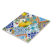 シチリアの瓦、レモン、柑橘類 タイル (側面)