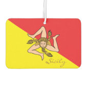シチリアの空気フレッシュナー、車のフレッシュ、シチリア国旗 カーエアーフレッシュナー (裏面)