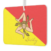 シチリアの空気フレッシュナー、車のフレッシュ、シチリア国旗 カーエアーフレッシュナー (左)