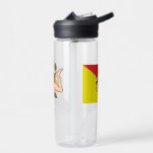 シチリアの紋章、トリスキオン、国旗、シチリア ウォーターボトル (左面)