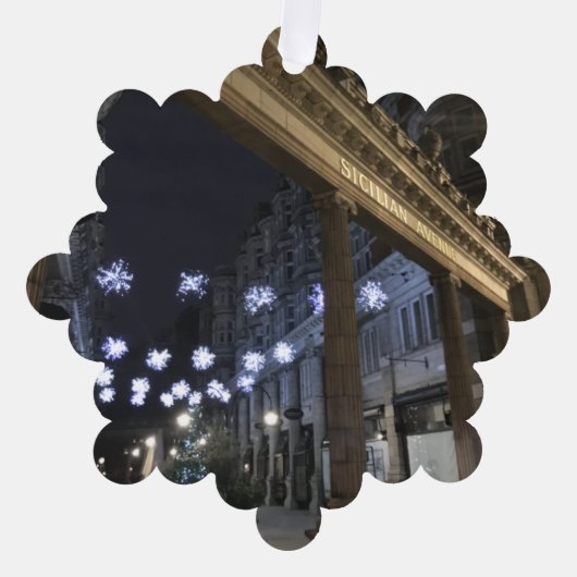 シチリアアベニューホルボーンUKクリスマスフォト オーナメントカード (正面)
