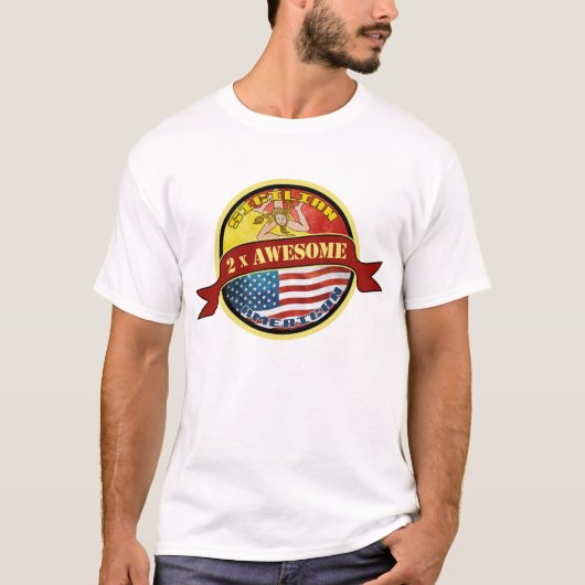 シチリアアメリカンメンズTシャツ Tシャツ (正面)