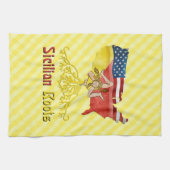 シチリアアメリカンルーツティータオル キッチンタオル (横)