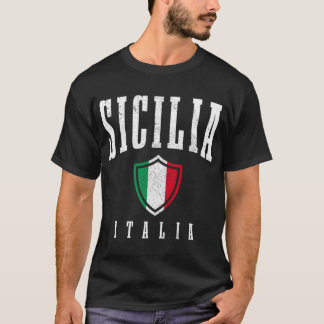 シチリアイタリアシチリアイタリアン国旗プライドプル Tシャツ