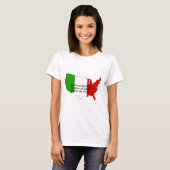 シチリアイタリアンアメリカ合衆国の地図Tシャツ Tシャツ (正面フル)