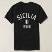 シチリアイタリアンイタリア国旗 Tシャツ (デザイン正面)