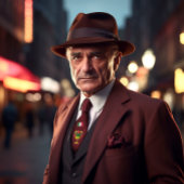 シチリアイタリアンカードACE of Cups Burgundy ネクタイ