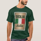 シチリアイタリア緑Tシャツ Tシャツ (正面)