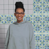 シチリアガーデンウォーターカラーブルーグリーン タイル