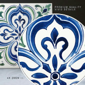 シチリアガーデンウォーターカラーブルーグリーン タイル