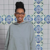 シチリアガーデンウォーターカラーブルーグリーン タイル