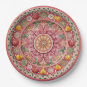 シチリアグリーンメラミン紙プレート ペーパープレート (正面)