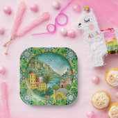 シチリアグリーン:メラミン紙プレート ペーパープレート (パーティー)