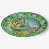 シチリアグリーン：メラミン紙プレート ペーパープレート (アングル)