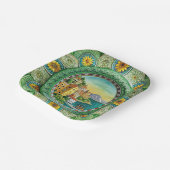 シチリアグリーン：メラミン紙プレート ペーパープレート (傾斜あり)