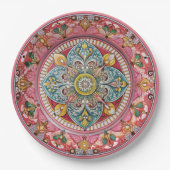 シチリアグリーン：メラミン紙プレート ペーパープレート (正面)