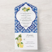 シチリアサマーレモン – オールインワンウェディング招待 オールインワン招待状 (内側)