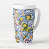 シチリアスタイルタイル花とレモン カフェラテマグ (右アングル)