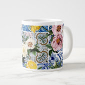シチリアスタイルタイル花とレモン ジャンボコーヒーマグカップ (正面右)