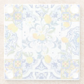 シチリアスタイル、サマーアート ガラスコースター (裏面)