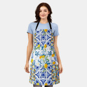 シチリアスタイル，マジョリカ，レモン エプロン (着用した状態)