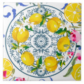 シチリアスタイル，マジョリカ，レモン                タイル (正面)