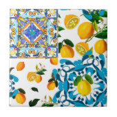 シチリアスタイル，マジョリカ，レモン        タイル (正面)