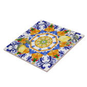 シチリアスタイル、レモン、マジョリカセラミックタイル タイル (側面)