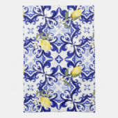 シチリアスタイル、レモン、マジョリカ キッチンタオル (縦)