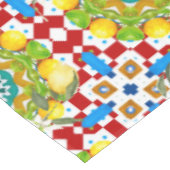 シチリアスタイル、レモン、マジョリカ テーブルクロス (アングル)