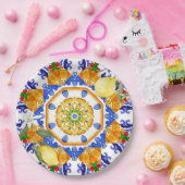 シチリアスタイル、レモン、マジョリカ ペーパープレート (パーティー)